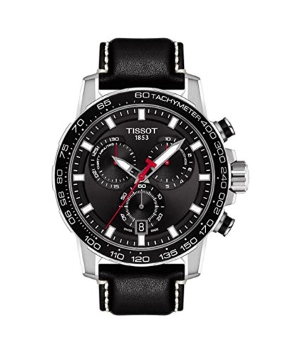 Montre Supersport Chrono – Bracelet cuir noir – Tissot