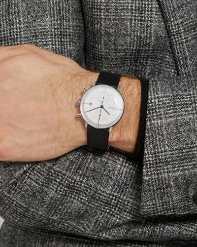 Montre Max Bill Chronoscope - Bracelet noir - Junghans