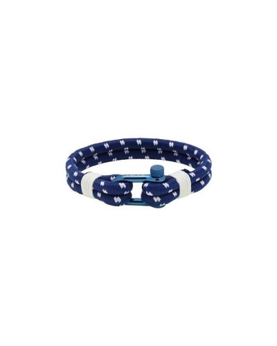 Bracelet double cordage marin bleu et blanc – Homme – Rochet