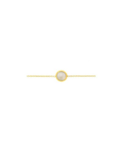 Bracelet Luna or jaune 750/000 – Pierre de lune blanche