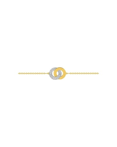Bracelet Flavy – Or jaune et blanc 750/000 – Zirconium