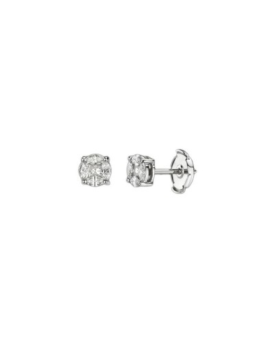 Boucles d’oreille Diana – Or blanc 750/000 – Diamants