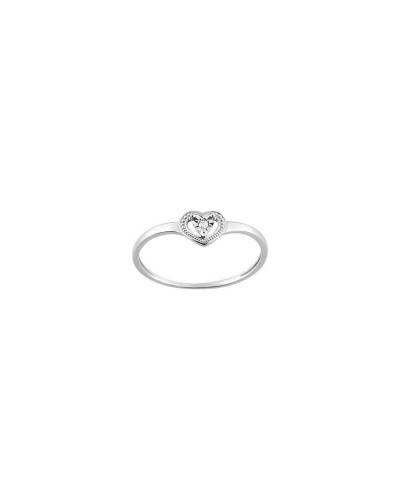Solitaire Dahlya – Or blanc 750/000 – Diamant 0,01 cts