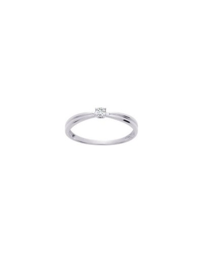 Solitaire Elvire – Or blanc 750/000 – Diamant 0,05 cts