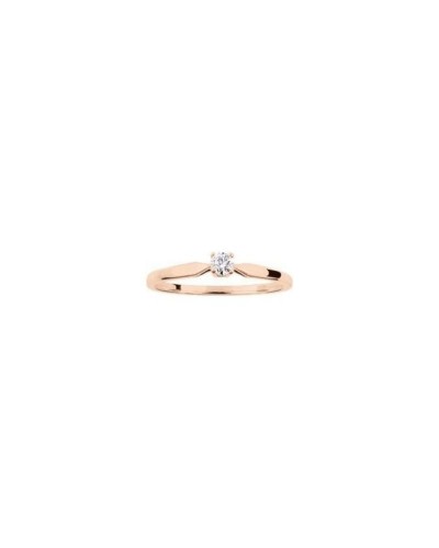 Solitaire Roxane – Or rose 750/000 – Diamant 0,10 cts