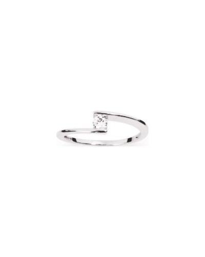 Solitaire Lou – Or blanc 750/000 – Diamant 0,14 cts