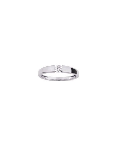 Solitaire Elise – Or blanc 750/000 – Diamant 0,23 cts