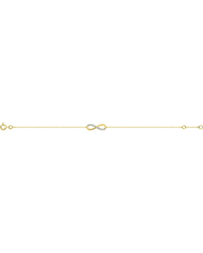 Bracelet symbole infini or jaune