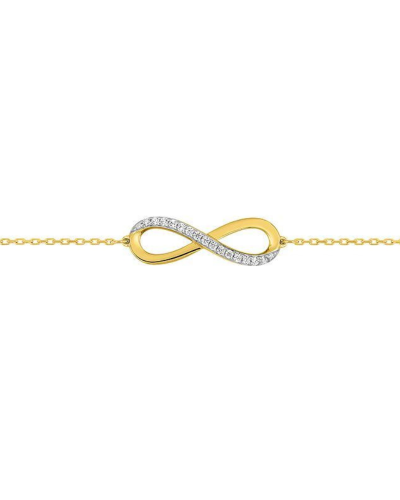 Bracelet symbole infini or jaune