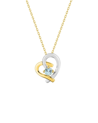 Collier Or Jaune Coeur Topaze