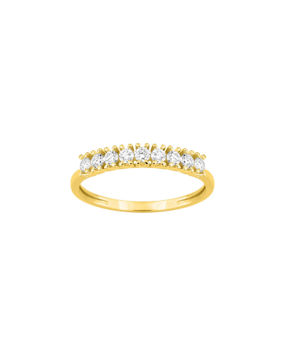 Bague or jaune & diamants de laboratoire