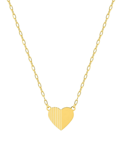 Collier coeur or jaune