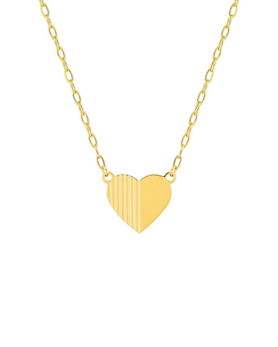 Collier coeur or jaune