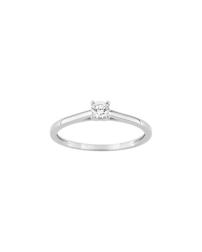 Solitaire Or Blanc & Diamant de Laboratoire